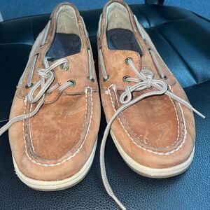 Men’s Sperry Tan Boat Shoes Size 10 Shoes- Used condition